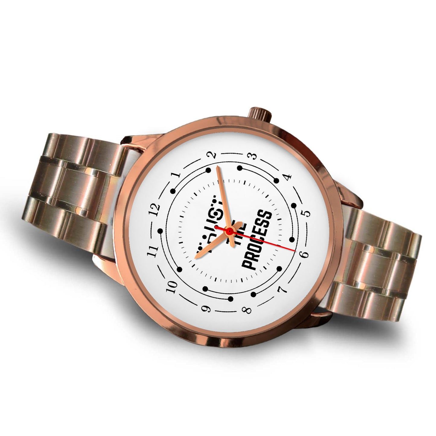 Trust The Process Rose Gold Watch Band Options-Rose Gold Watch-Digital Rawness