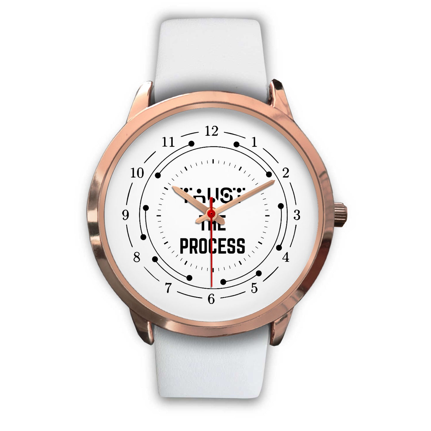 Trust The Process Rose Gold Watch Band Options-Rose Gold Watch-Digital Rawness