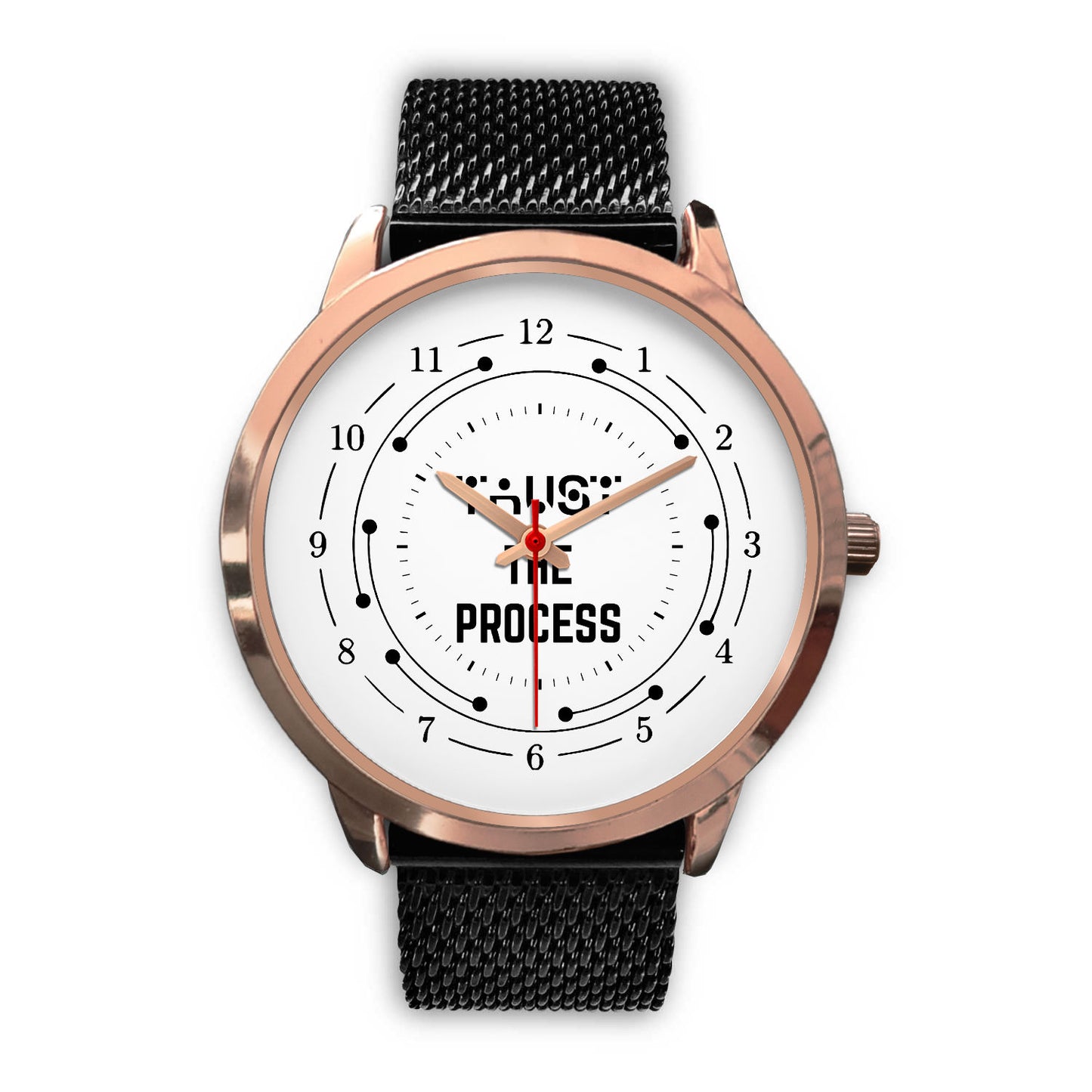 Trust The Process Rose Gold Watch Band Options-Rose Gold Watch-Digital Rawness