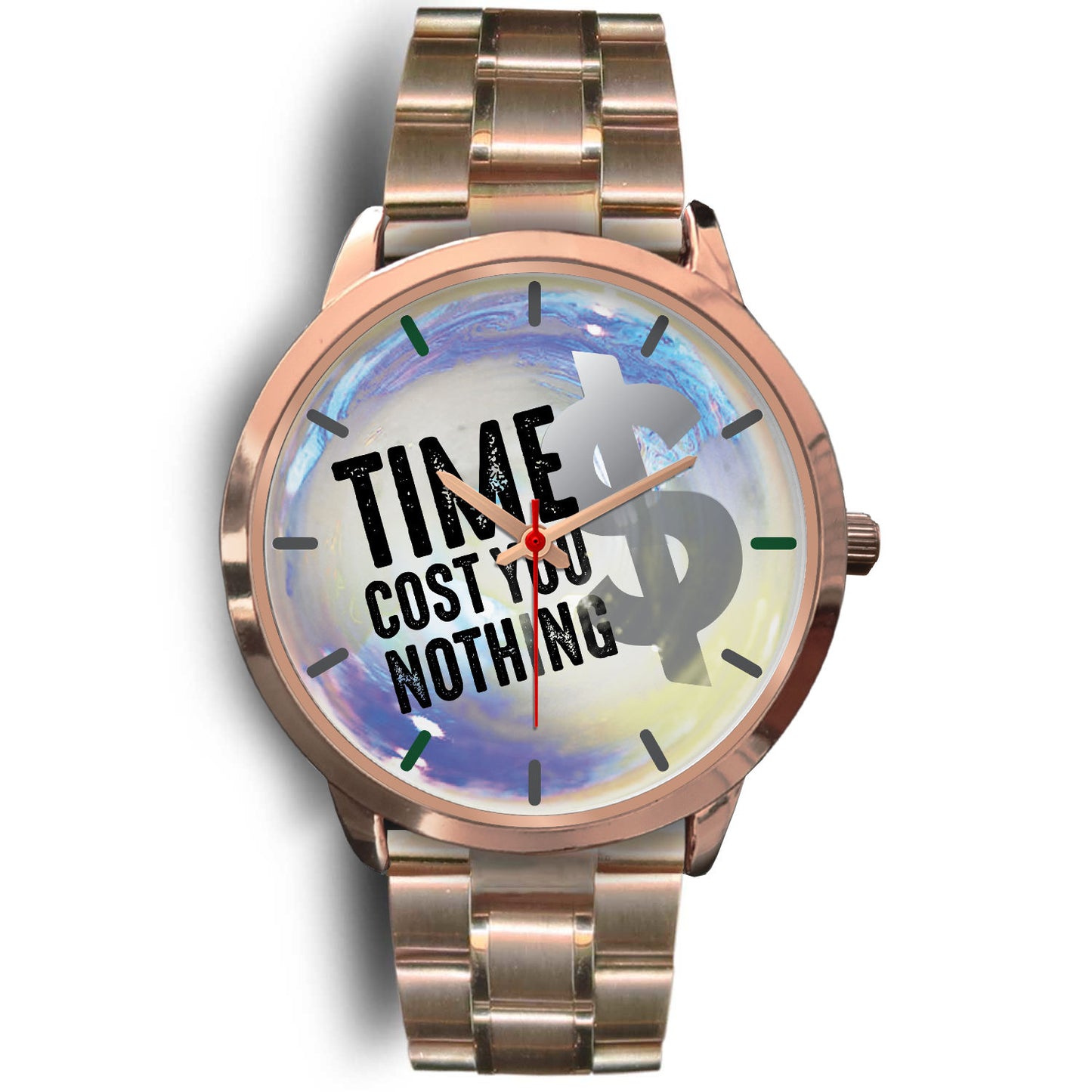 Time Cost You Nothing Rose Gold Watch Band Options-Rose Gold Watch-Digital Rawness