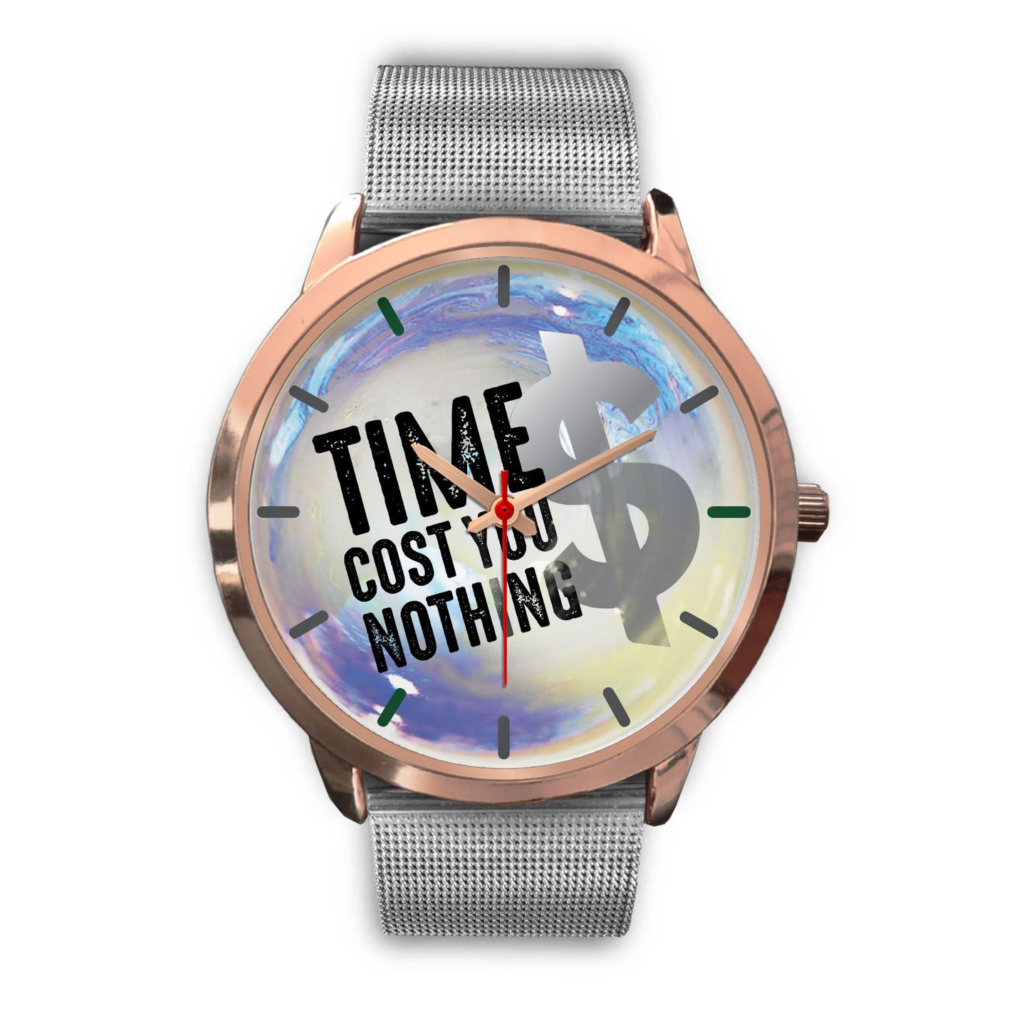 Time Cost You Nothing Rose Gold Watch Band Options-Rose Gold Watch-Digital Rawness