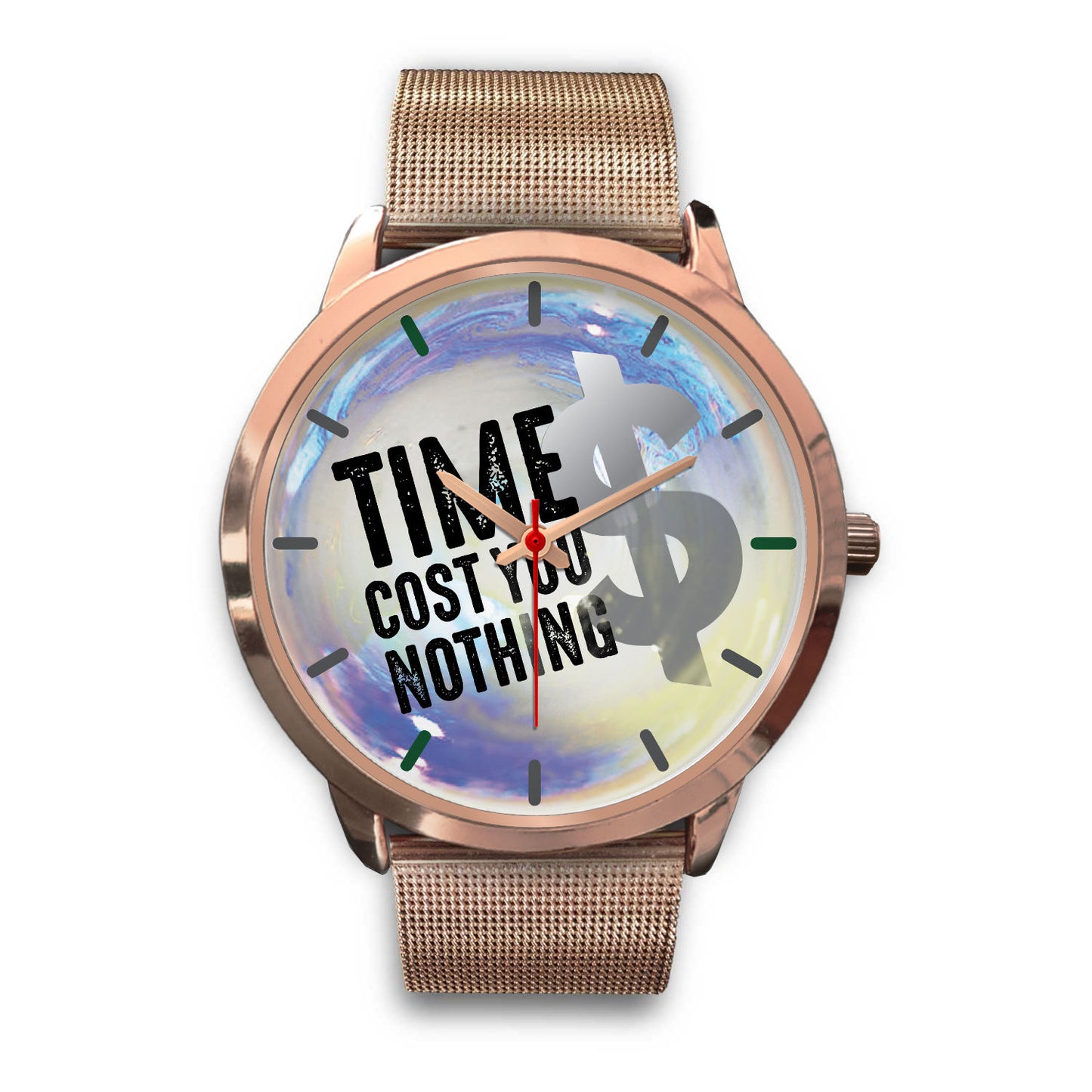 Time Cost You Nothing Rose Gold Watch Band Options-Rose Gold Watch-Digital Rawness