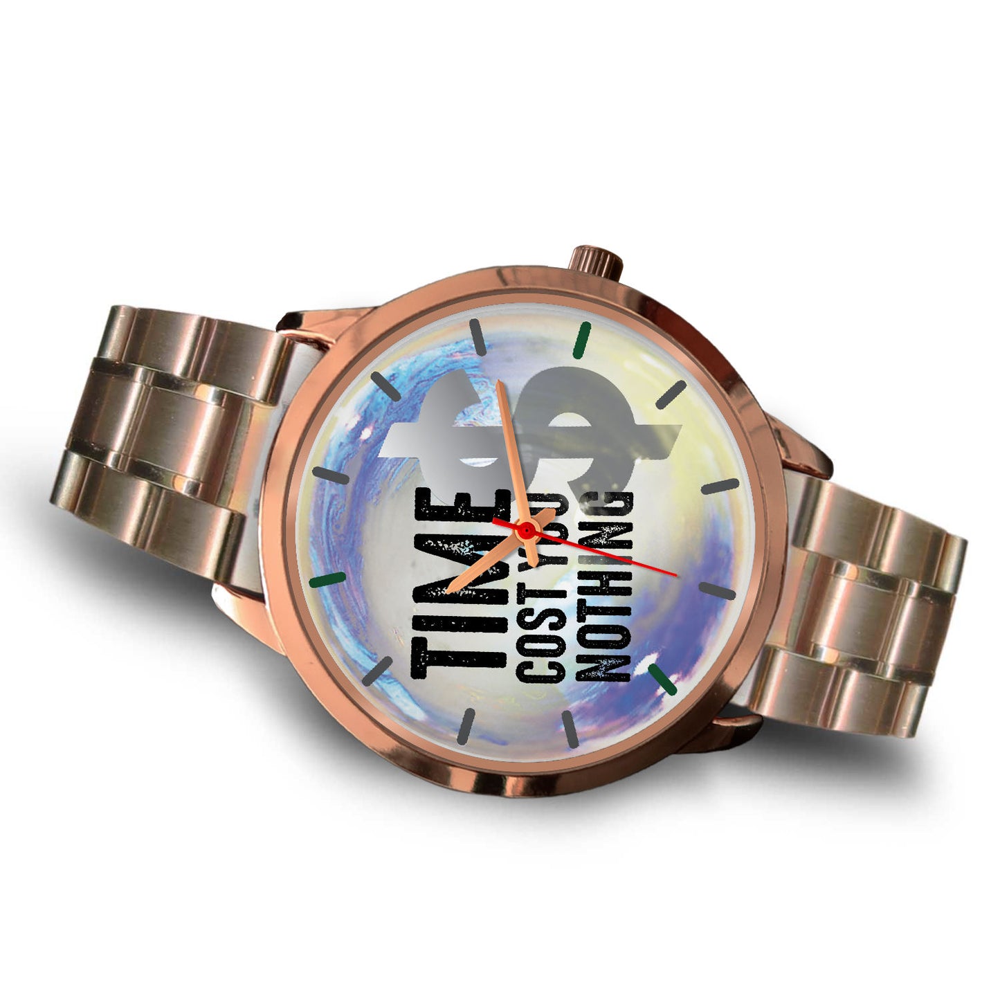 Time Cost You Nothing Rose Gold Watch Band Options-Rose Gold Watch-Digital Rawness