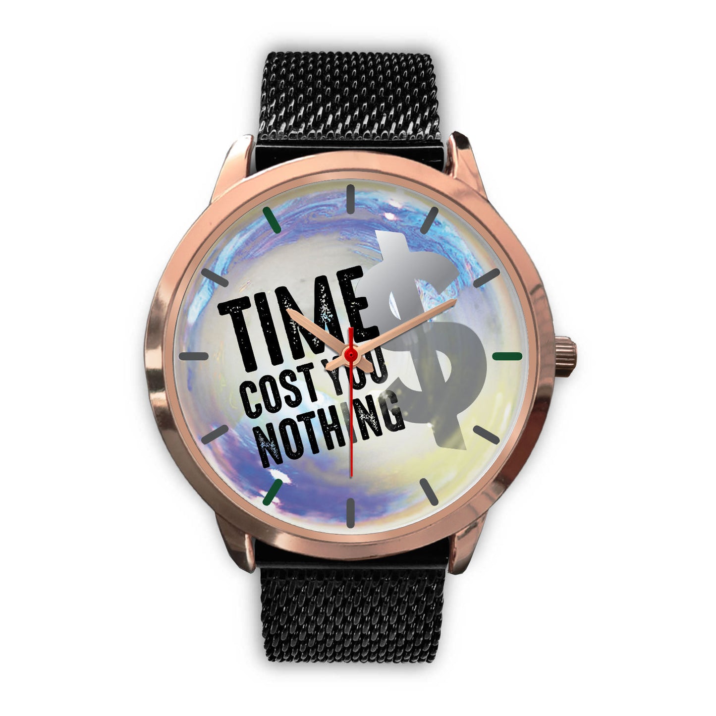 Time Cost You Nothing Rose Gold Watch Band Options-Rose Gold Watch-Digital Rawness