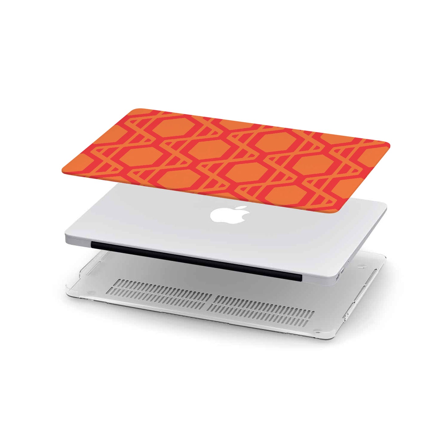 Brunt Orange Pattern Hardshell MacBook Case-MacBook Case-Digital Rawness
