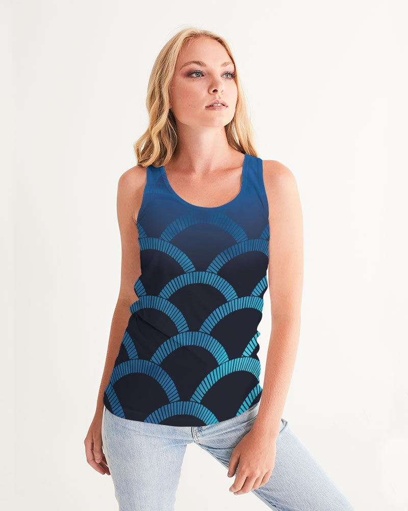 Women's Tank Top - Blue Blues Designed - Digital Rawness Original