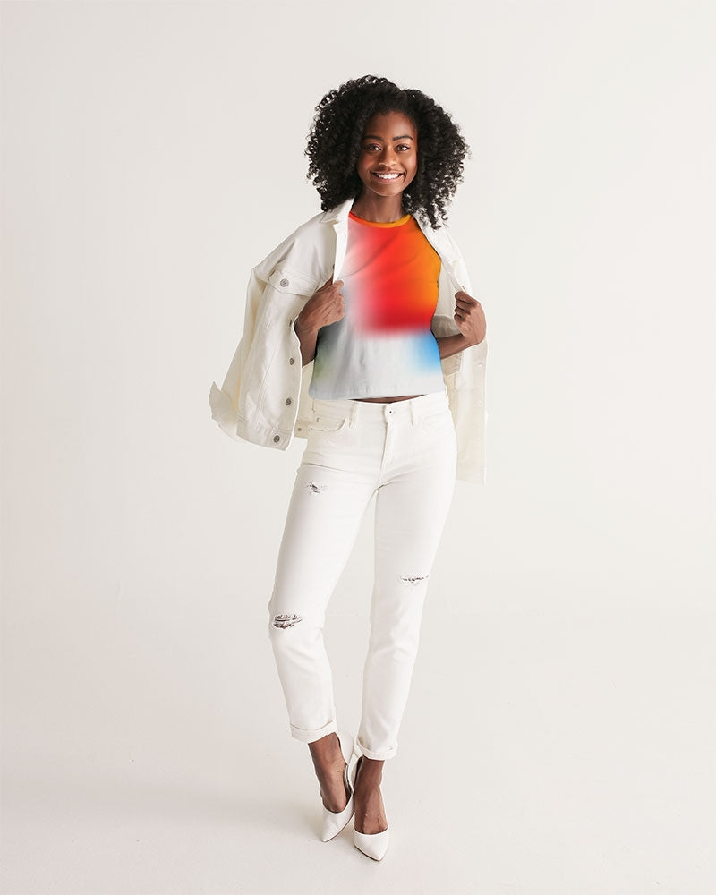 Just A Little Women's Cropped Tank-cloth-Digital Rawness