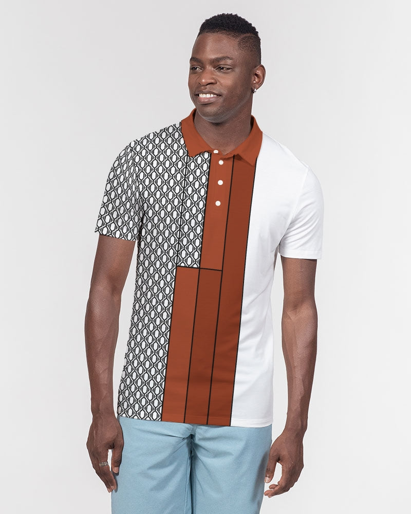 Half This or That Men's Slim Fit Polo-cloth-Digital Rawness