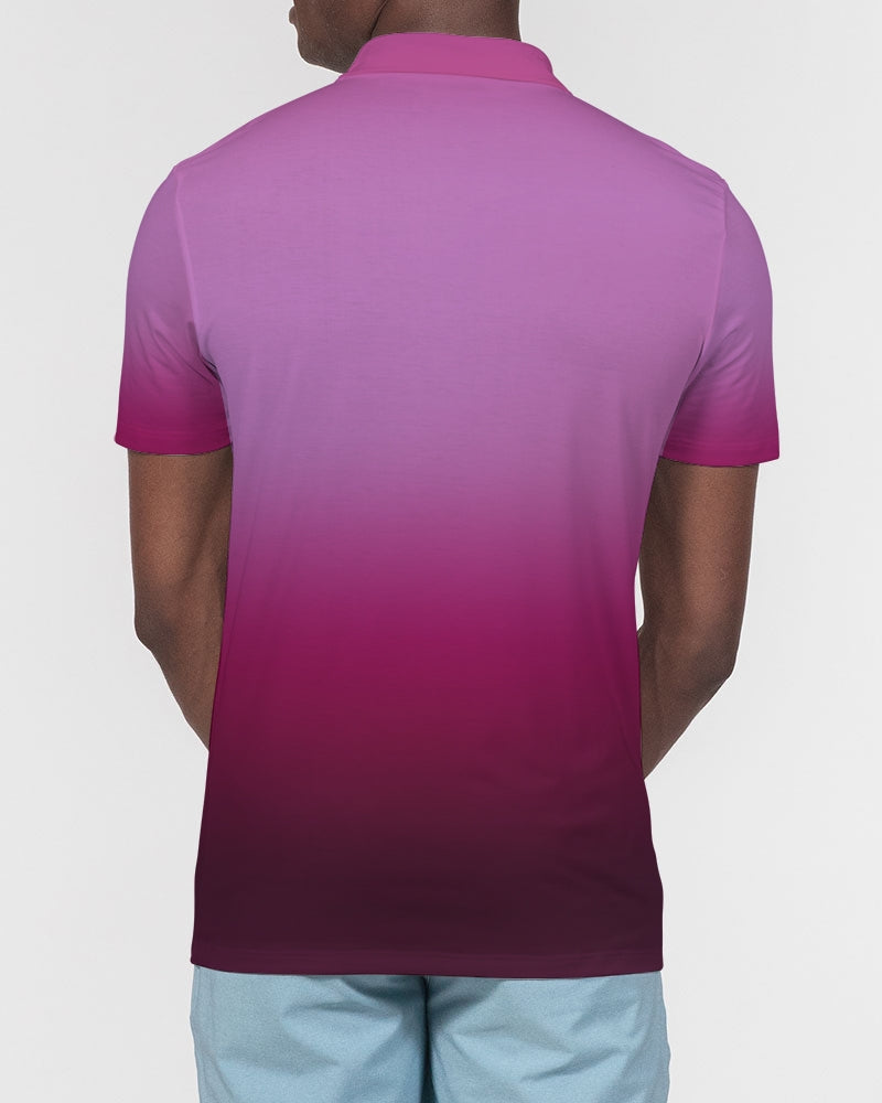 Plum Fade Men's Slim Fit Polo-cloth-Digital Rawness