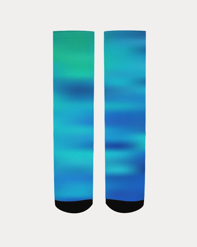 Ocean Shore Blues Women's Socks-accessories2-Digital Rawness