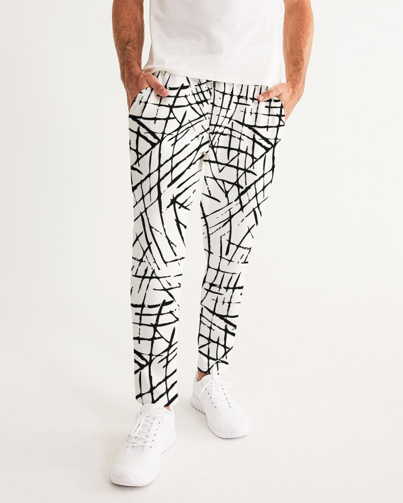 Men's chequered joggers hot sale