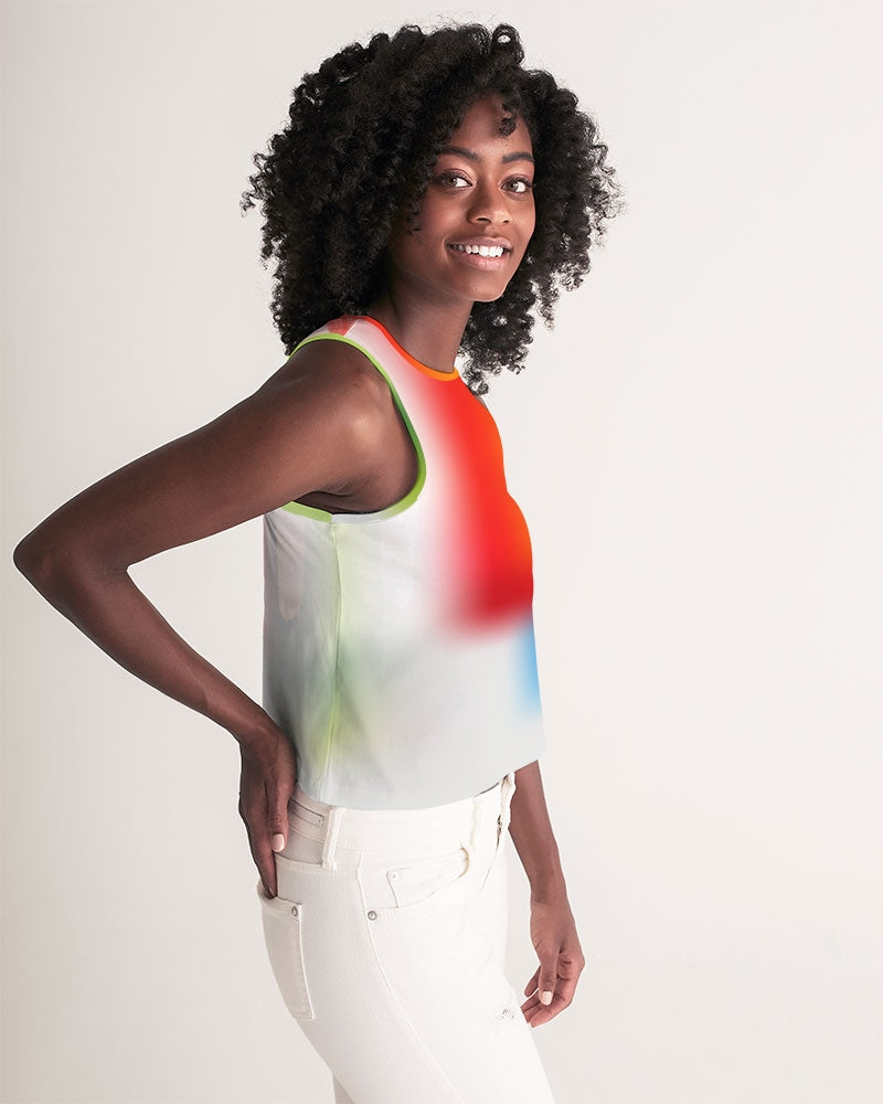 Just A Little Women's Cropped Tank-cloth-Digital Rawness