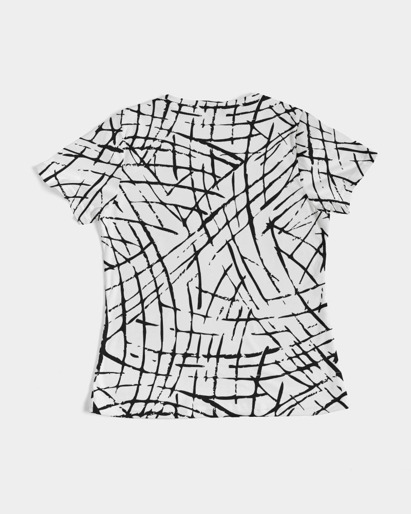 Lines and Pops Women's Tee-cloth-Digital Rawness