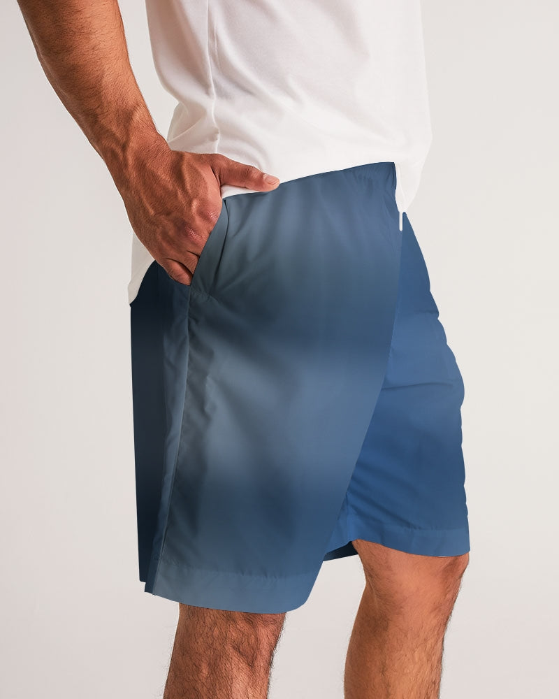 Blue Shaded Men's Jogger Shorts-cloth-Digital Rawness