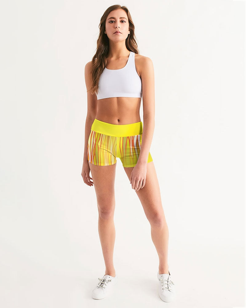 Yellow Rage Women's Yoga Short Leggings-cloth-Digital Rawness