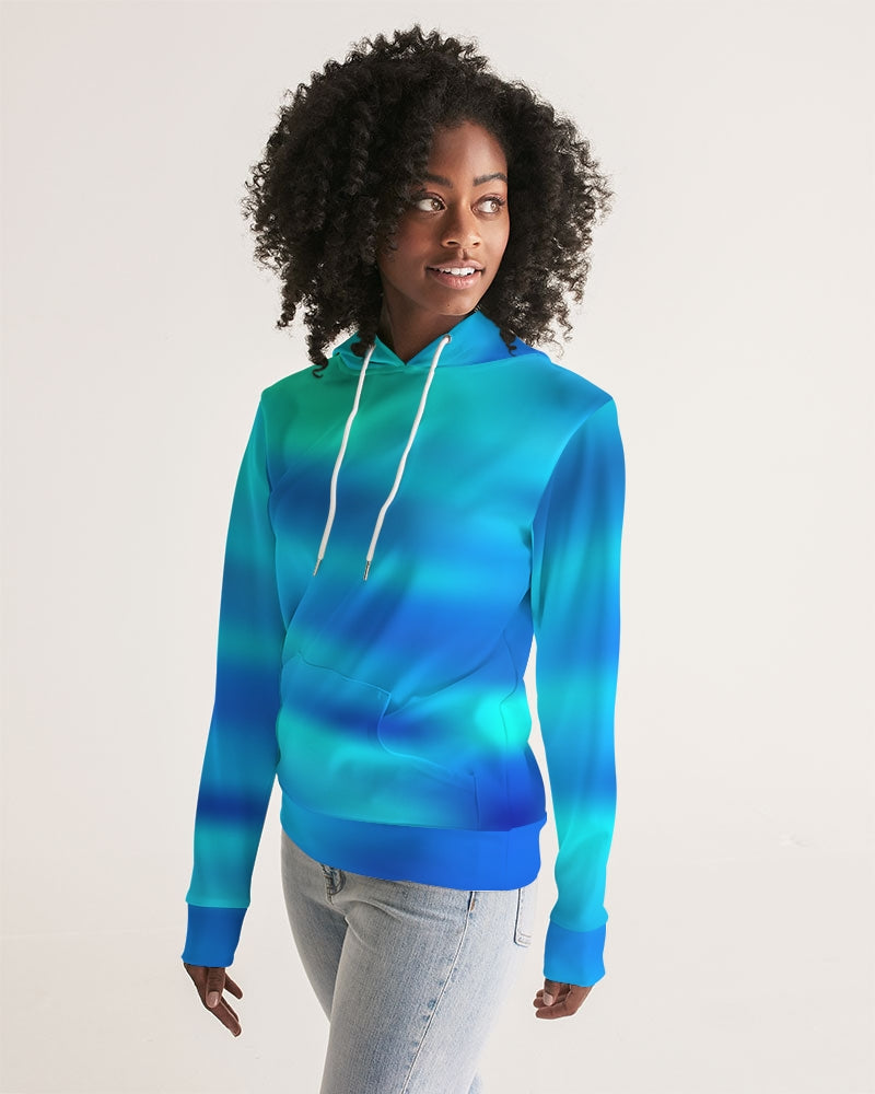 Ocean Shore Blues Women's Hoodie-cloth-Digital Rawness