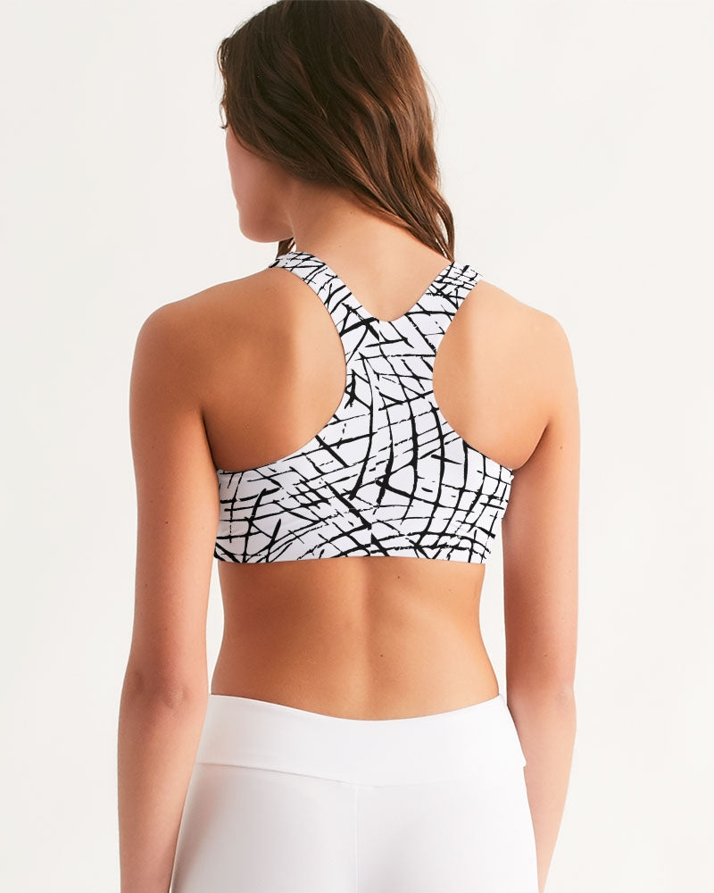 Lines and Pops Women's Seamless Sports Bra-cloth-Digital Rawness