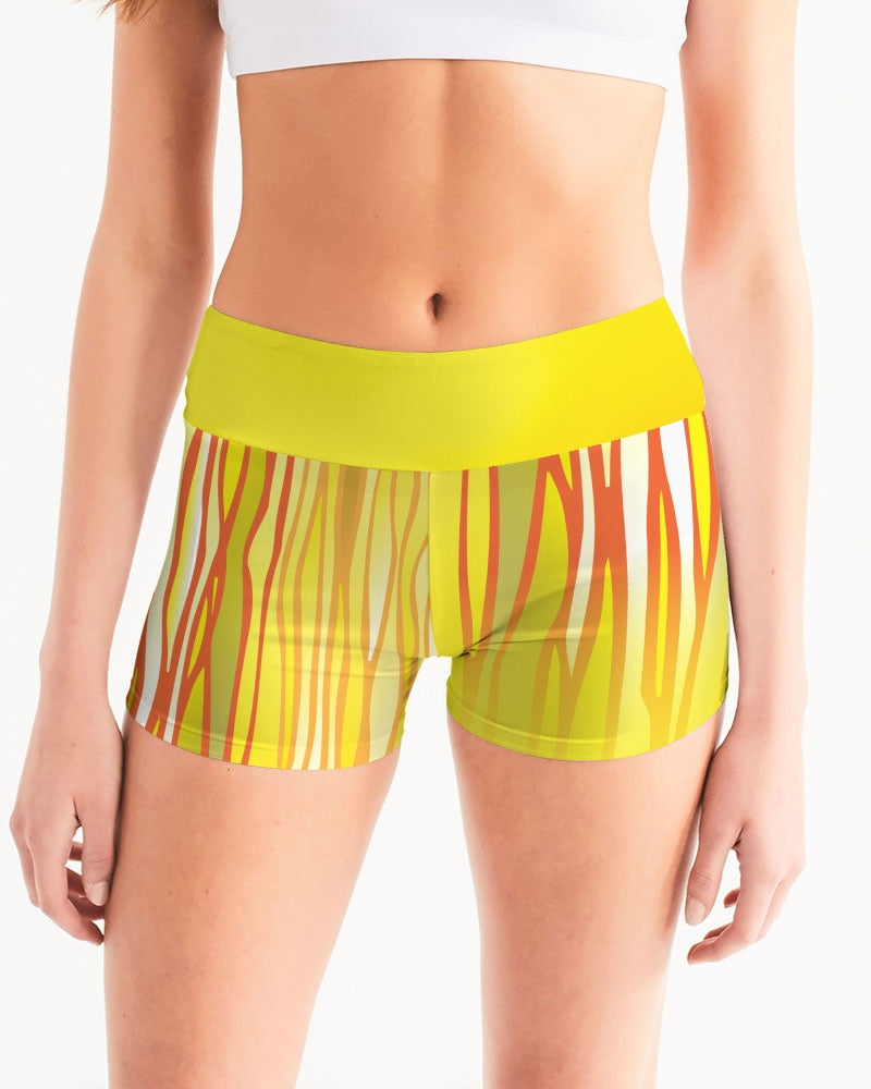 Yellow Rage Women's Yoga Short Leggings-cloth-Digital Rawness