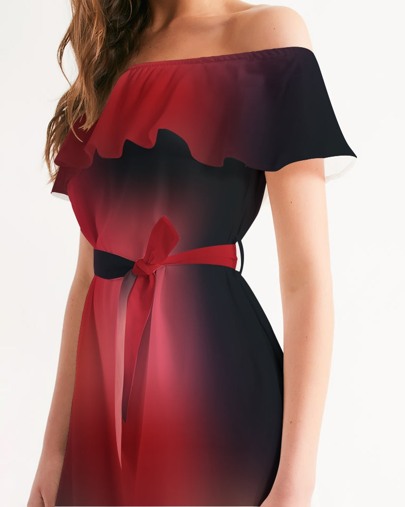 Cherry Bomb Women's Off-Shoulder Dress-cloth-Digital Rawness
