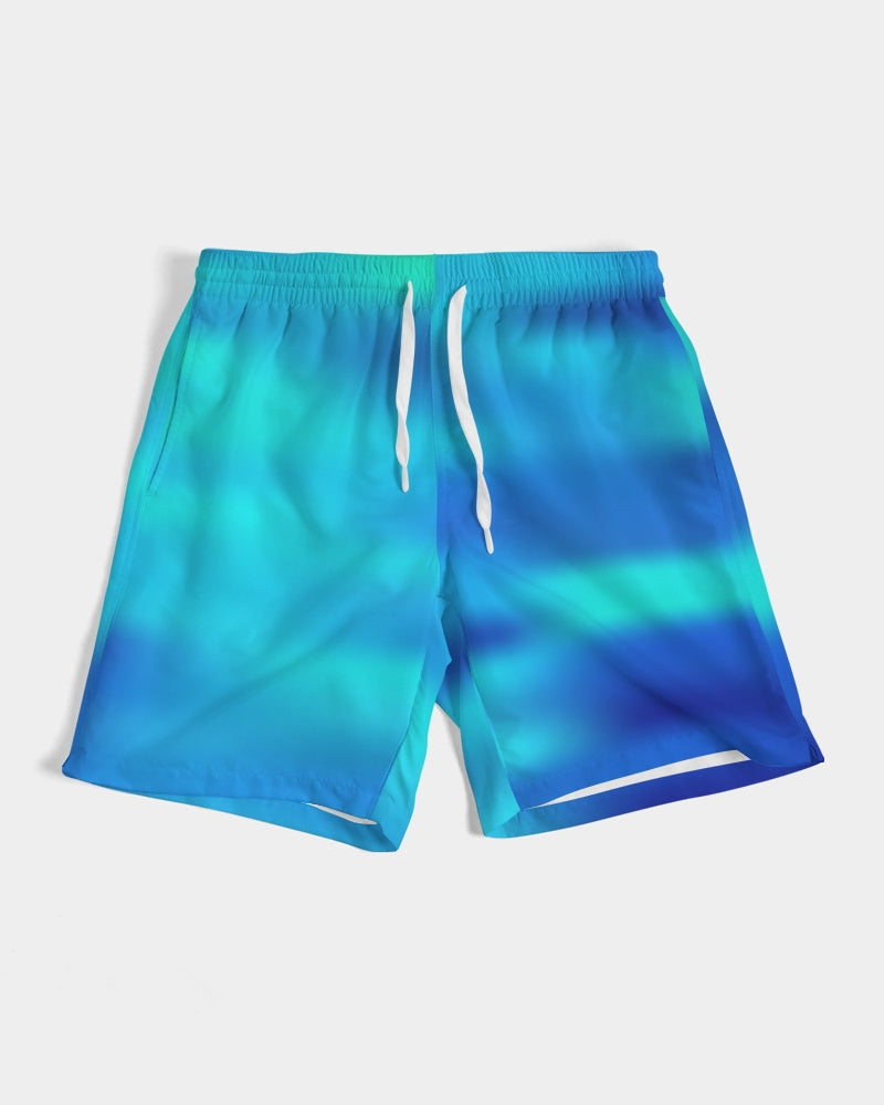 Ocean Shore Blues Men's Swim Trunk-cloth-Digital Rawness