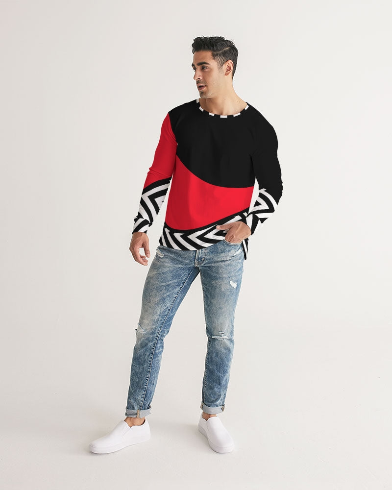 Zig Zagging Men's Long Sleeve Shirt-cloth-Digital Rawness