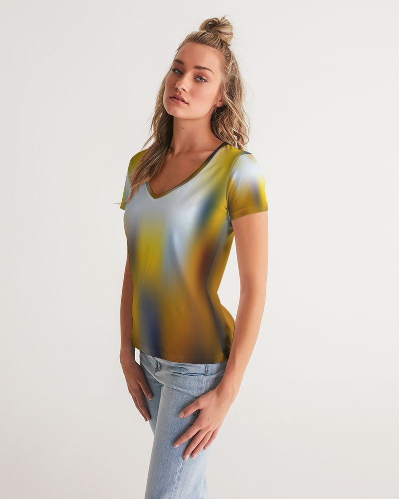 Women's V Neck Shirt-cloth-Digital Rawness