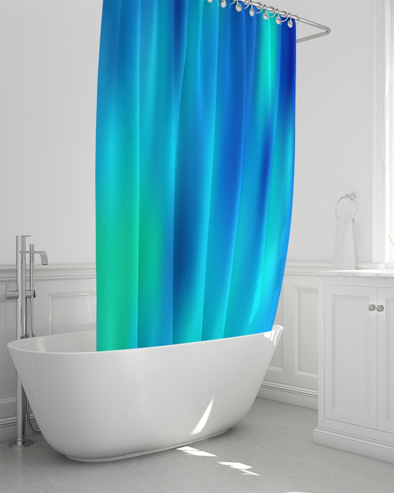 Ocean Shore Blues Shower Curtain 72"x72"-home goods-Digital Rawness