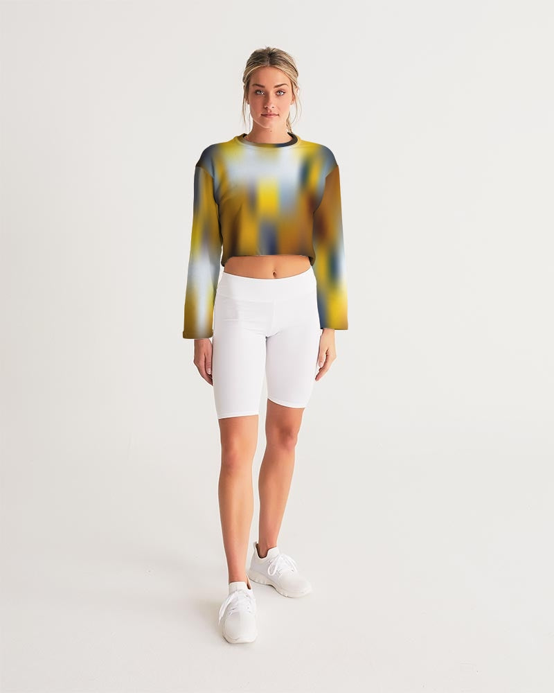 Sun Dust Women's Cropped Sweatshirt-cloth-Digital Rawness