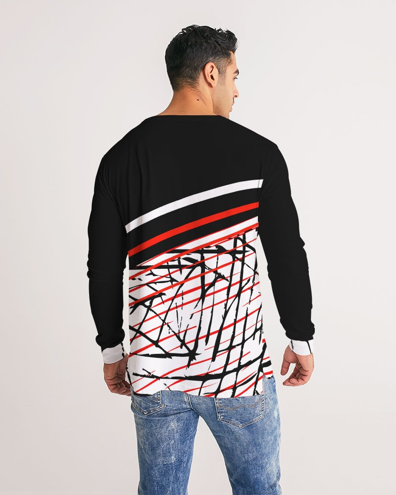 Striped Out Men's Long Sleeve Shirt-cloth-Digital Rawness