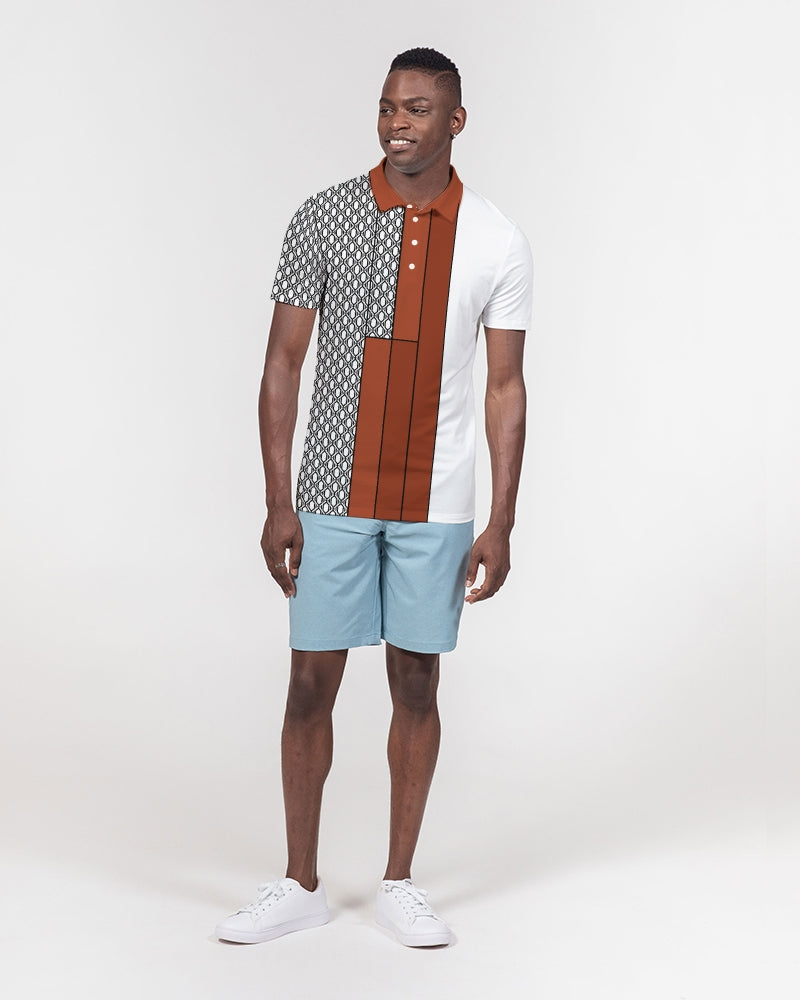 Half This or That Men's Slim Fit Polo-cloth-Digital Rawness