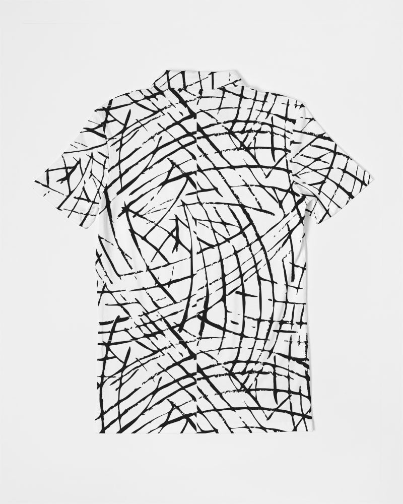 Lines and Pops Men's Slim Fit Polo-cloth-Digital Rawness