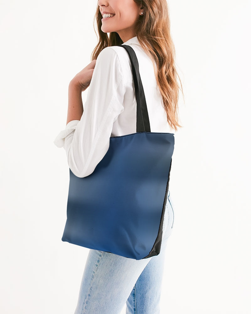 Shaded Blue Zip Top Tote-accessories-Digital Rawness