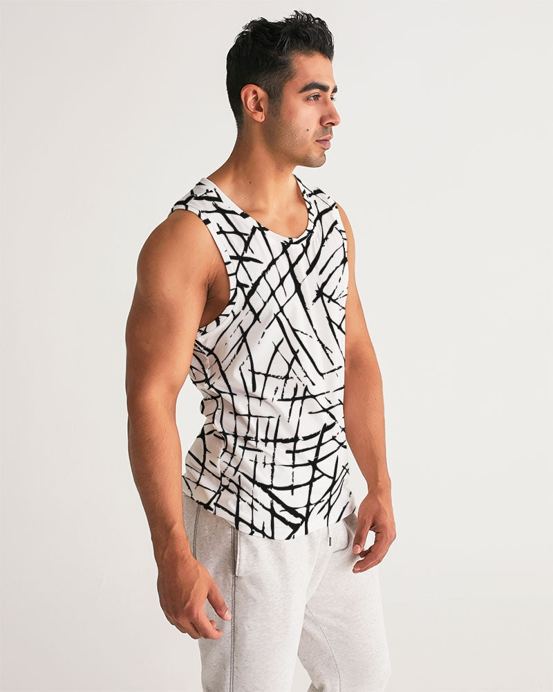 Lines and Pops Men's Tank Shirt-Digital Rawness