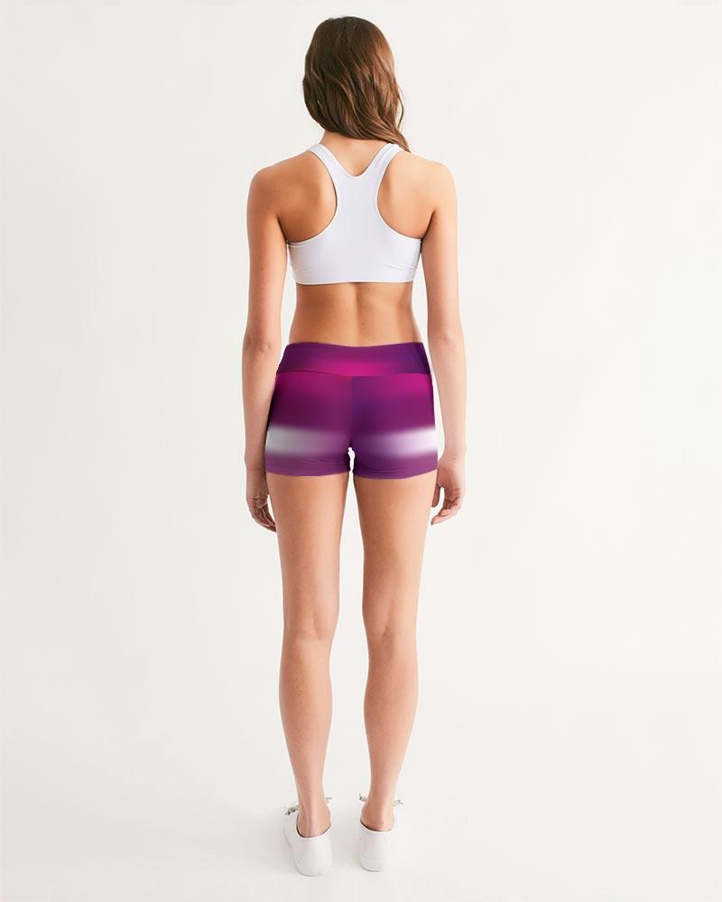 Purple RaVe Women's Mid-Rise Fitness Short Leggings-cloth-Digital Rawness