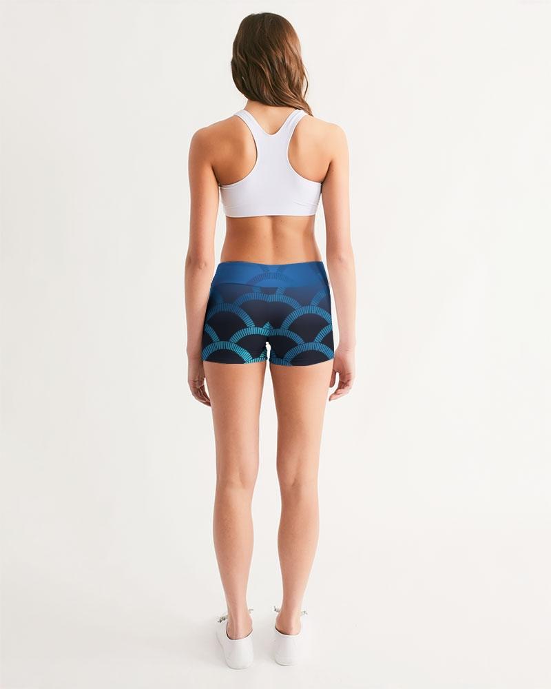 Blue Blues Women's Yoga Shorts Leggings-cloth-Digital Rawness