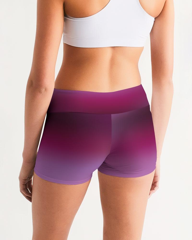 Plum Fade Women's Yoga Short Leggings-cloth-Digital Rawness