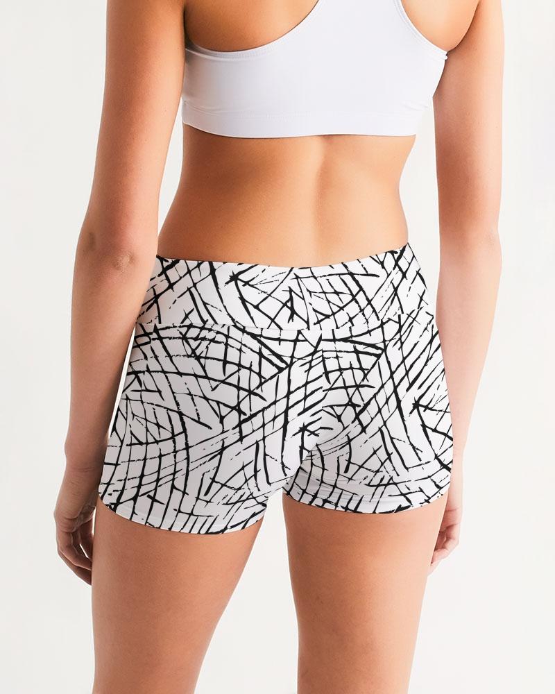 Lines and Pops Women's Fitness Shorts Leggings-cloth-Digital Rawness