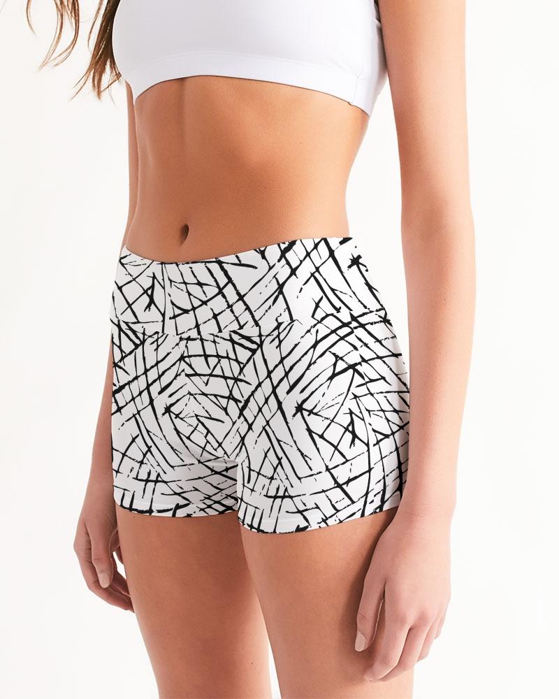 Lines and Pops Women's Fitness Shorts Leggings-cloth-Digital Rawness