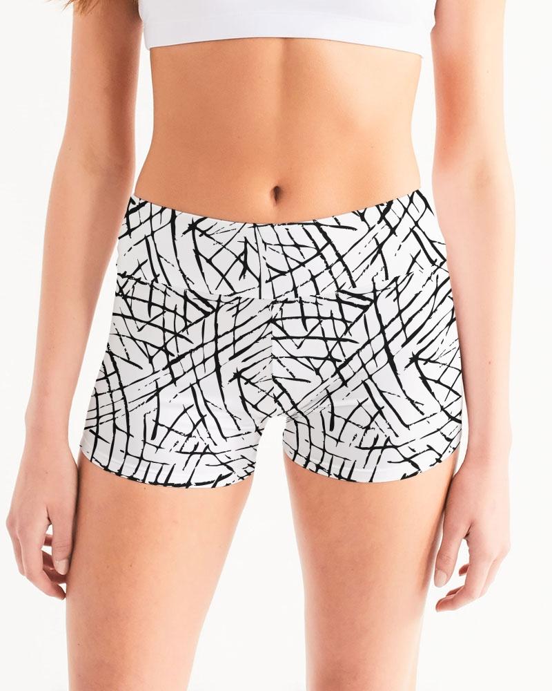 Lines and Pops Women's Fitness Shorts Leggings-cloth-Digital Rawness