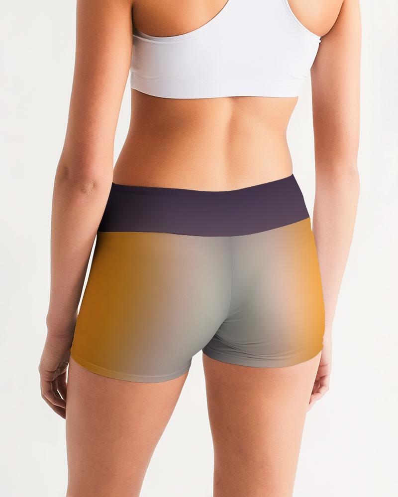 Smokey Orange Women's Short Fitness Leggings-cloth-Digital Rawness
