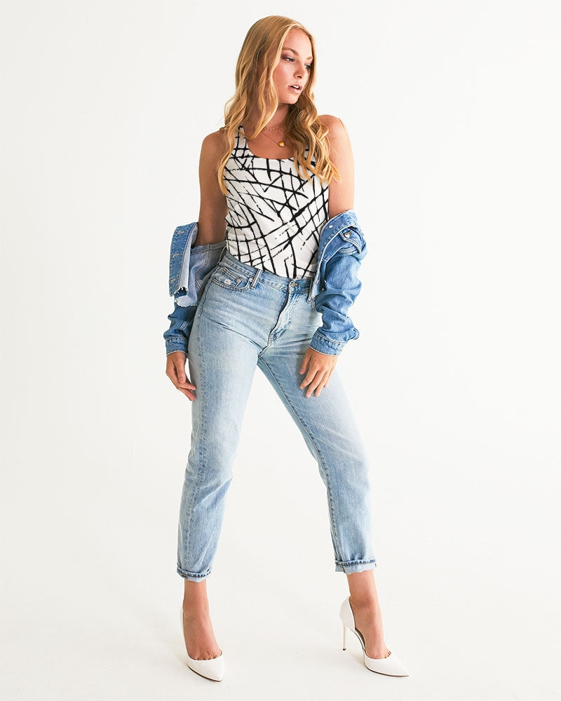 Lines and Pops Women's Tank Top-cloth-Digital Rawness