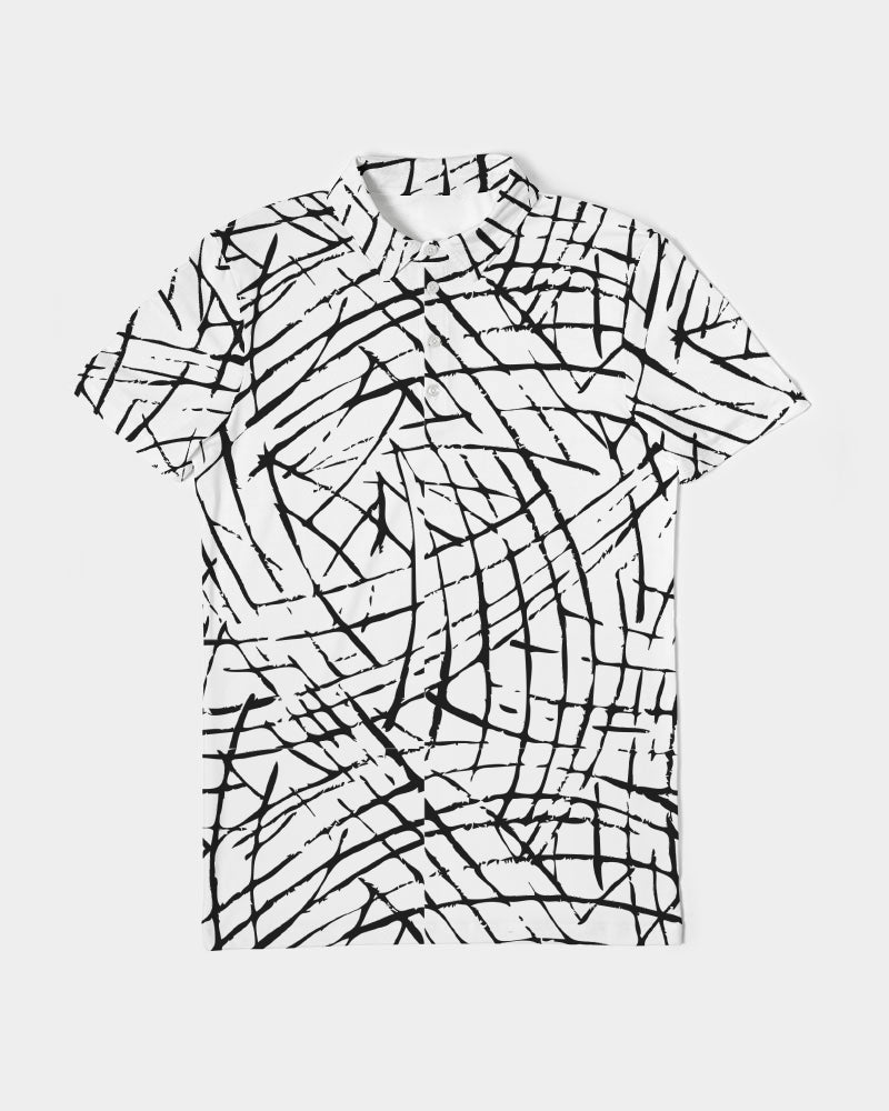 Lines and Pops Men's Slim Fit Polo-cloth-Digital Rawness
