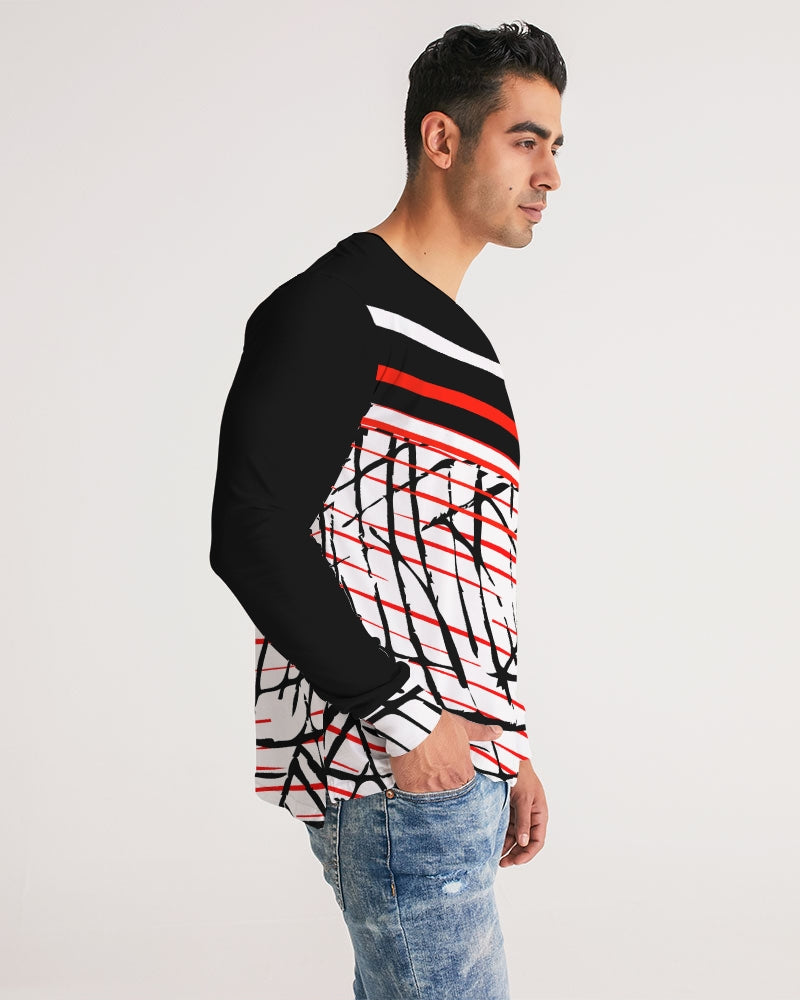 Striped Out Men's Long Sleeve Shirt-cloth-Digital Rawness