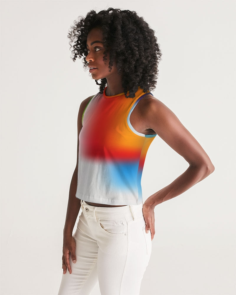 Just A Little Women's Cropped Tank-cloth-Digital Rawness