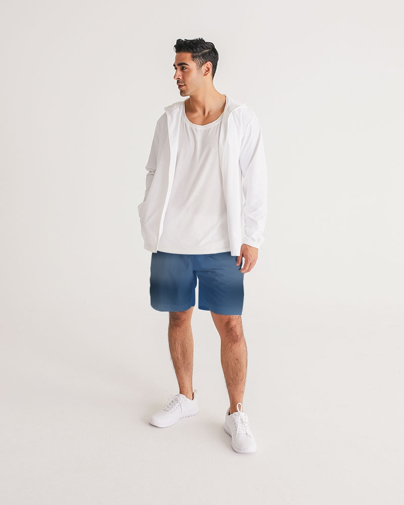 Blue Shaded Men's Jogger Shorts-cloth-Digital Rawness