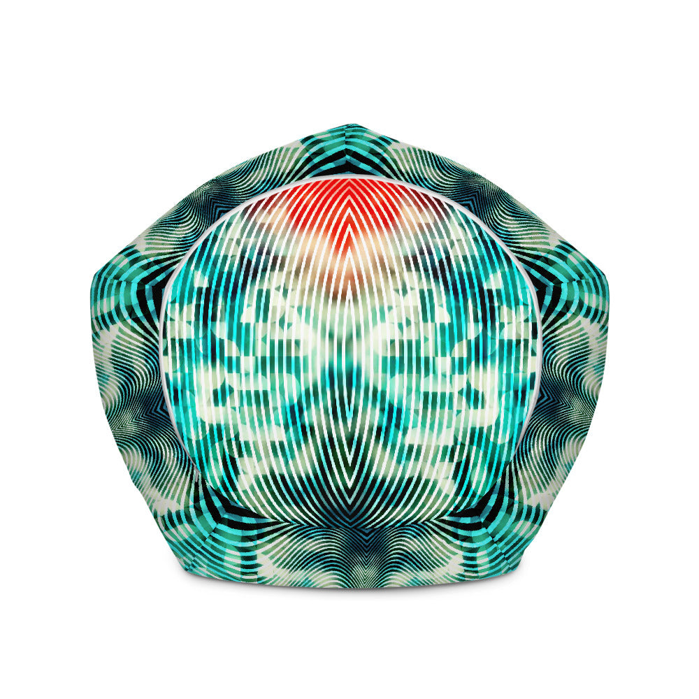 Blue and Red Tie Dye Lines Bean Bag Chair w/ filling-Digital Rawness