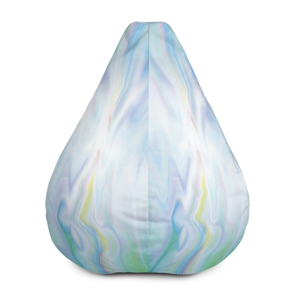 Blue Swirly Bean Bag Chair w/ filling-Bean Bag-Digital Rawness