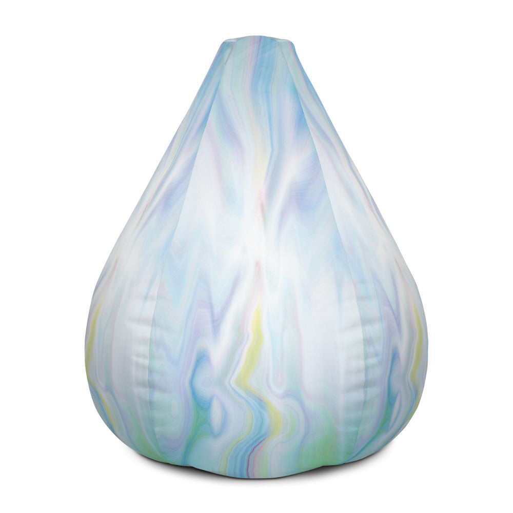 Blue Swirly Bean Bag Chair w/ filling-Bean Bag-Digital Rawness