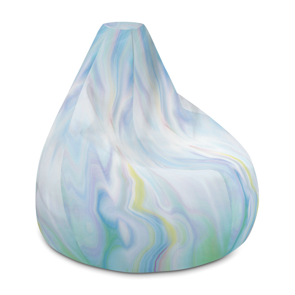 Blue Swirly Bean Bag Chair w/ filling-Bean Bag-Digital Rawness