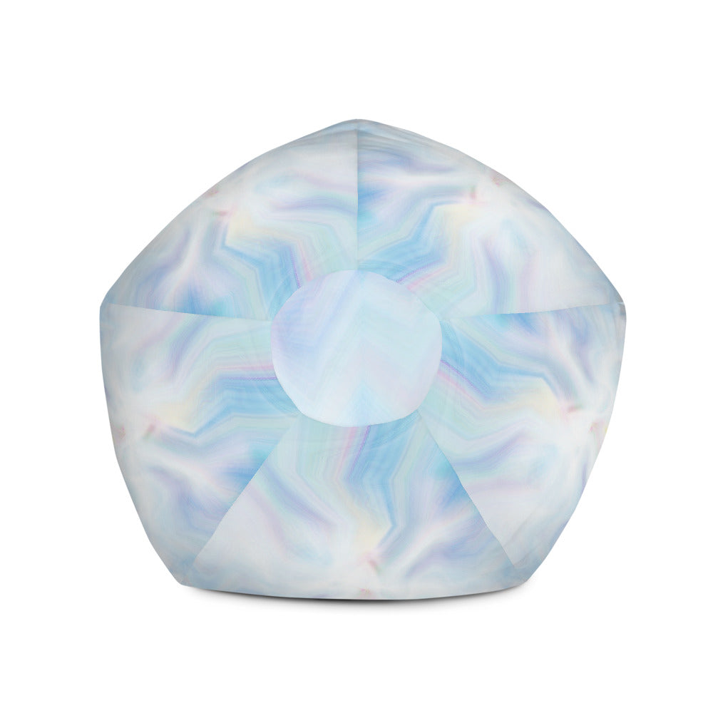 Blue Swirly Bean Bag Chair w/ filling-Bean Bag-Digital Rawness